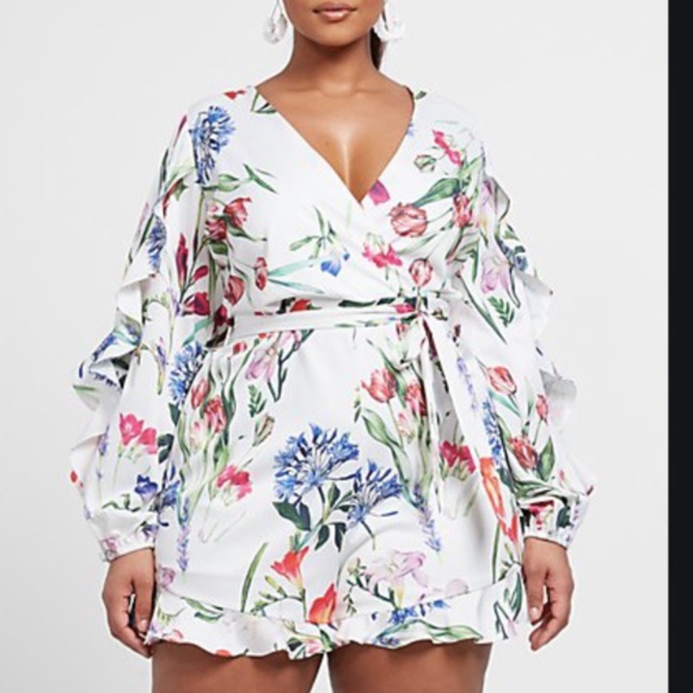 Fashion to Figure Floral Romper | Plus 2x